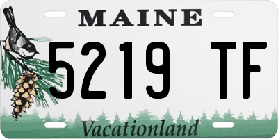 ME license plate 5219TF