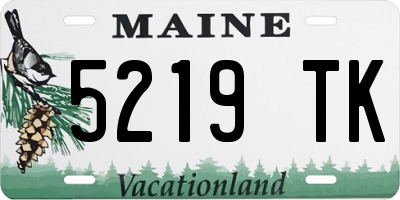 ME license plate 5219TK