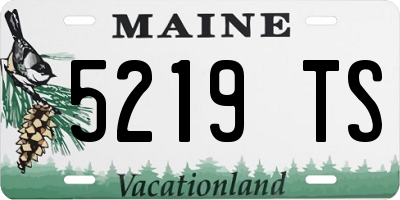 ME license plate 5219TS