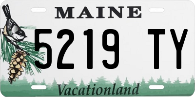 ME license plate 5219TY
