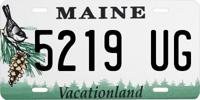 ME license plate 5219UG