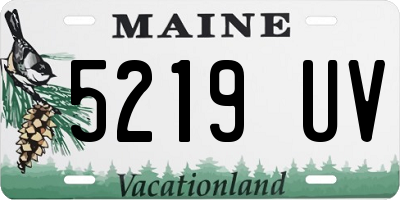 ME license plate 5219UV