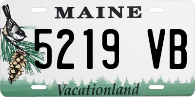 ME license plate 5219VB