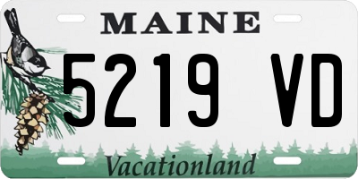 ME license plate 5219VD