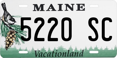 ME license plate 5220SC