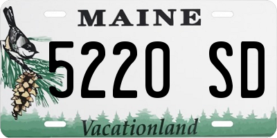 ME license plate 5220SD