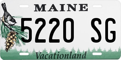 ME license plate 5220SG