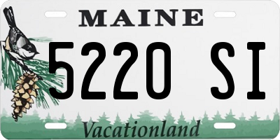 ME license plate 5220SI