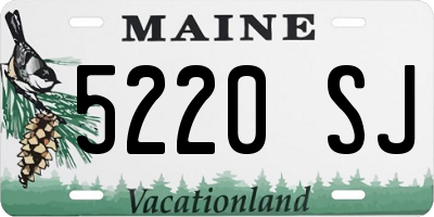 ME license plate 5220SJ