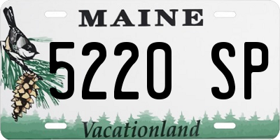 ME license plate 5220SP