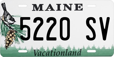 ME license plate 5220SV
