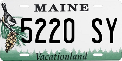 ME license plate 5220SY