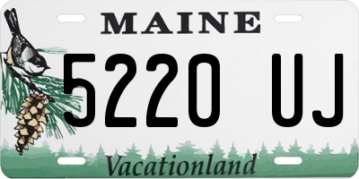 ME license plate 5220UJ