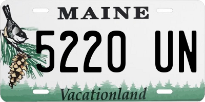 ME license plate 5220UN