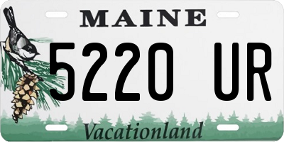 ME license plate 5220UR
