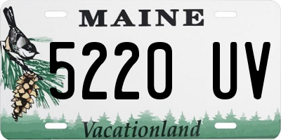 ME license plate 5220UV