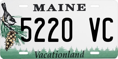 ME license plate 5220VC