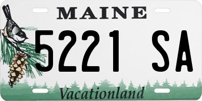 ME license plate 5221SA