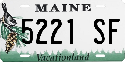 ME license plate 5221SF