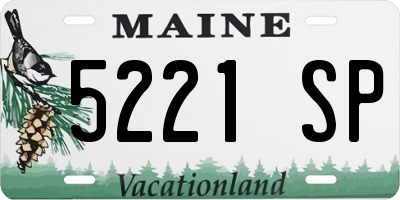 ME license plate 5221SP