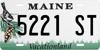 ME license plate 5221ST