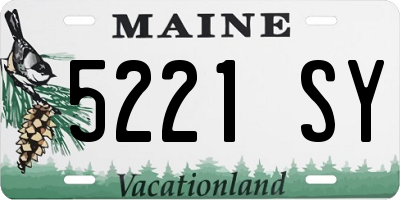 ME license plate 5221SY