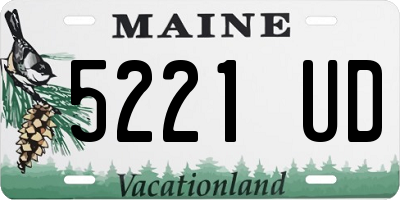 ME license plate 5221UD