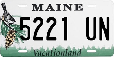 ME license plate 5221UN