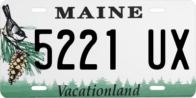 ME license plate 5221UX
