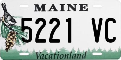 ME license plate 5221VC