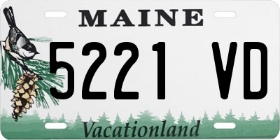 ME license plate 5221VD