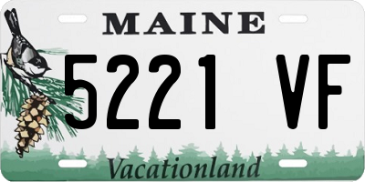 ME license plate 5221VF