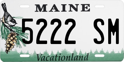 ME license plate 5222SM