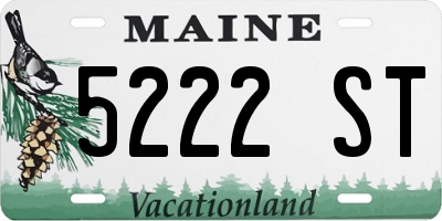 ME license plate 5222ST