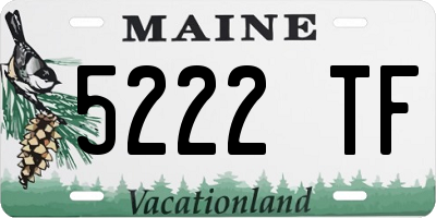 ME license plate 5222TF