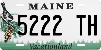 ME license plate 5222TH