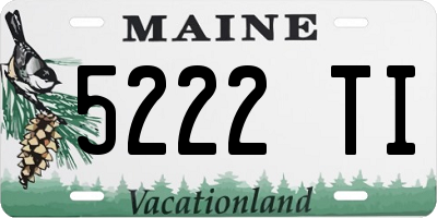 ME license plate 5222TI