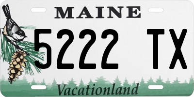 ME license plate 5222TX