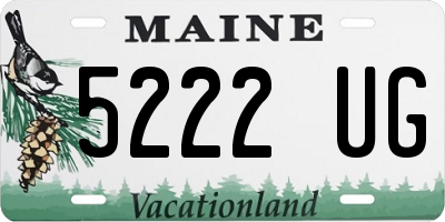 ME license plate 5222UG