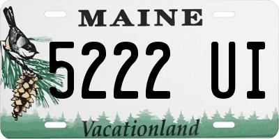 ME license plate 5222UI