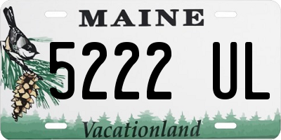 ME license plate 5222UL