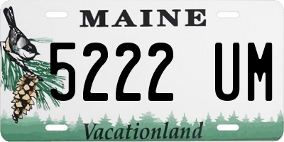 ME license plate 5222UM