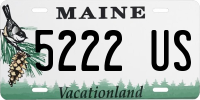 ME license plate 5222US