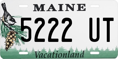 ME license plate 5222UT
