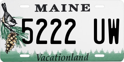 ME license plate 5222UW