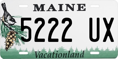 ME license plate 5222UX