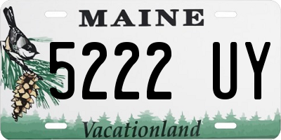 ME license plate 5222UY