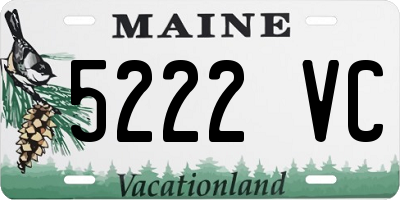 ME license plate 5222VC