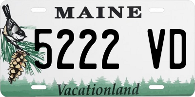 ME license plate 5222VD