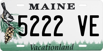 ME license plate 5222VE